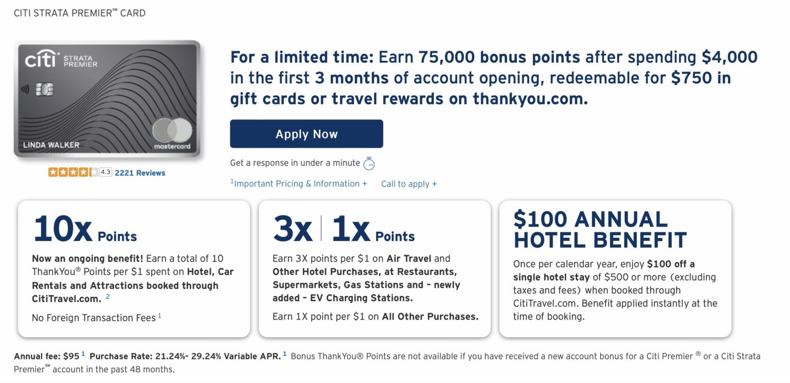 Citi Strata Premier® Is Live: Applications Open And Existing Premier ...